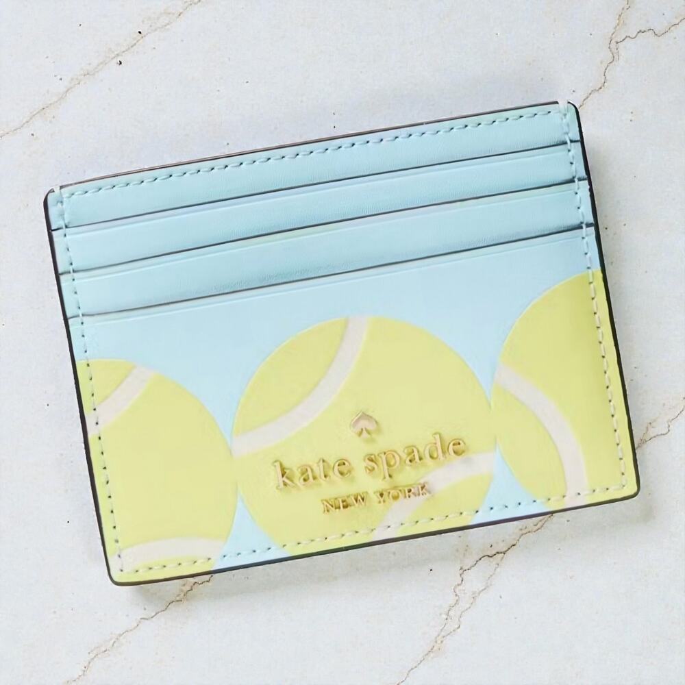 Kate Spade Grand Slam Tennis Small Slim Leather Card Holder KF504